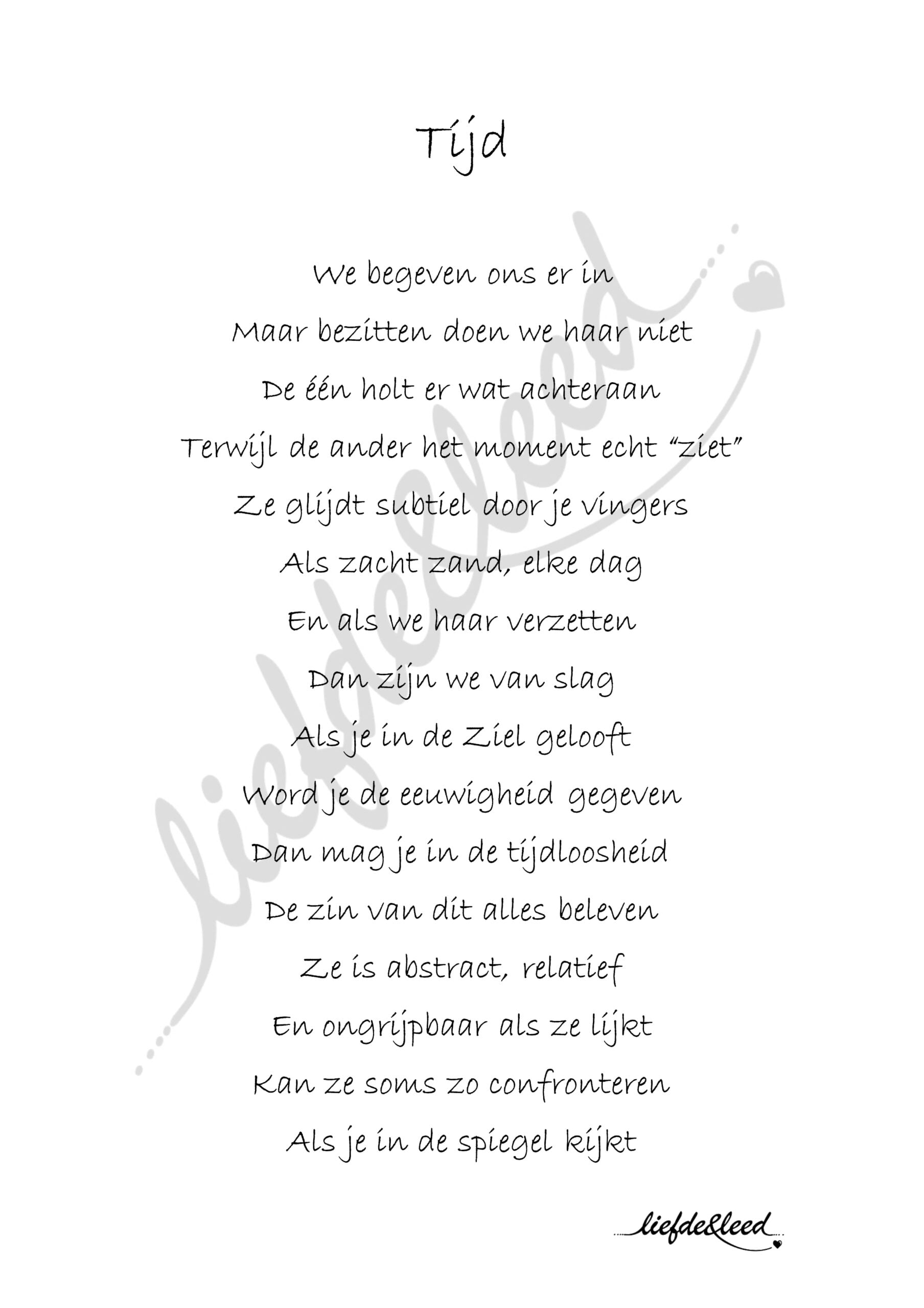 gedicht Tijd