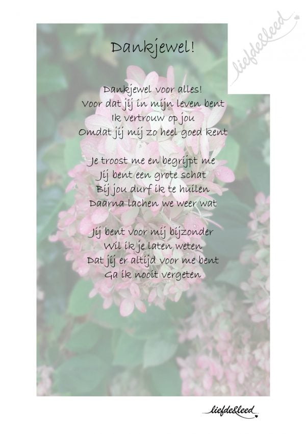 Dankjewel liefde en leed