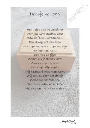 Doosje vol ons, liefde en leed