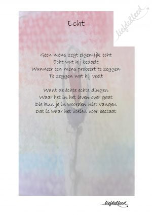 gedicht Echt