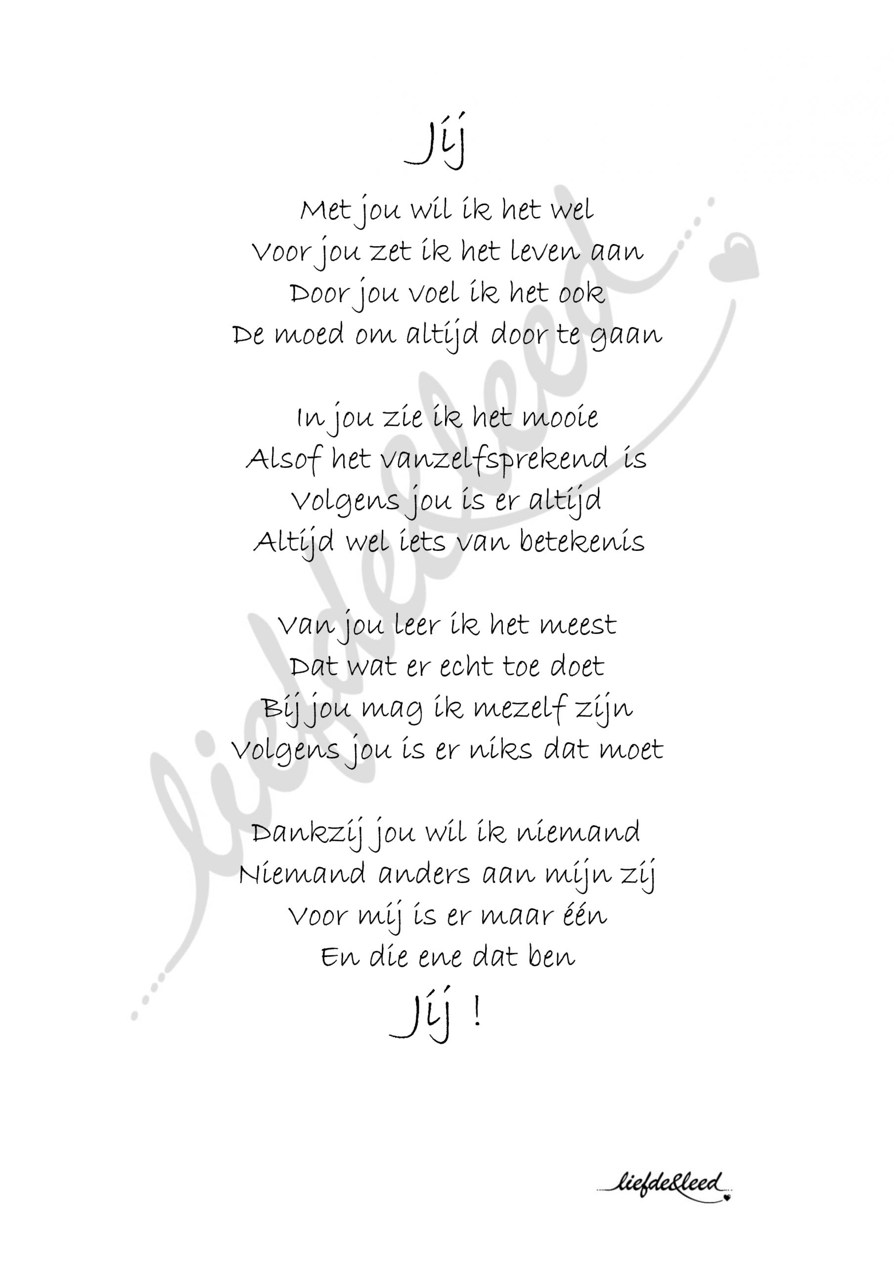 Jij, gedicht