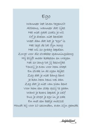 liefde en leed, gedicht Ego